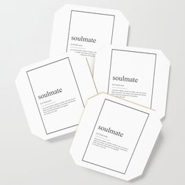 Soulmate 513 Watercolor Map Yoga Quote Definition Coaster