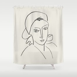 Vintage poster-Henri Matisse-Linear drawings-Catherinette. Shower Curtain