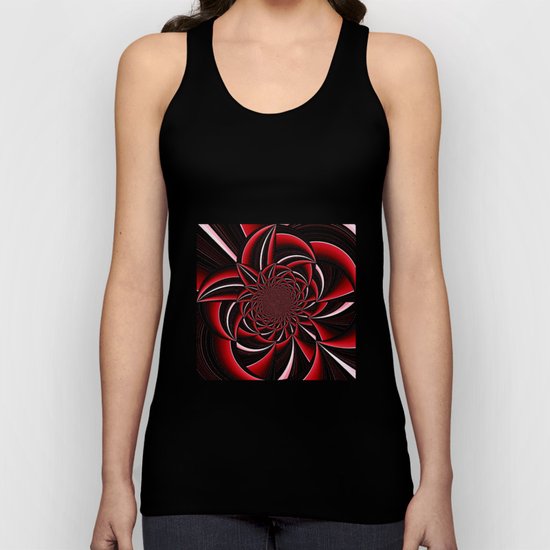 black and red abstract Unisex Tank Top