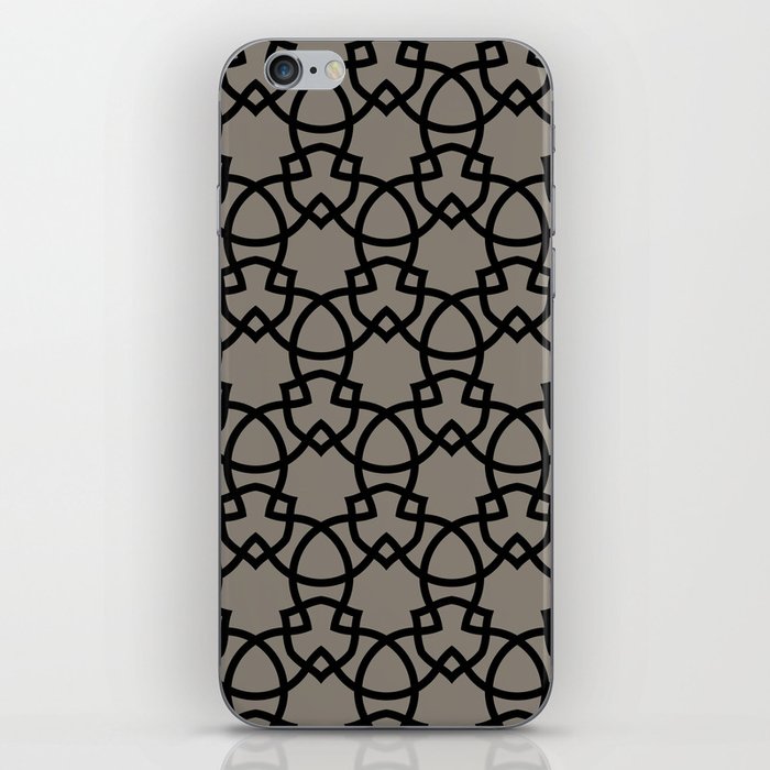 Black and Brown Tessellation Line Pattern 28 - 2022 Popular Colour Fireplace Mantel 0569 iPhone Skin