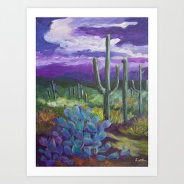 Dusk in the Desert Art Print
