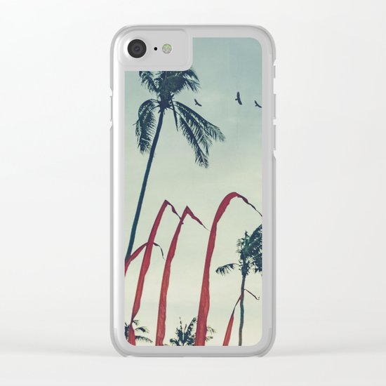 Coconut - Palms and Flags Clear iPhone Case