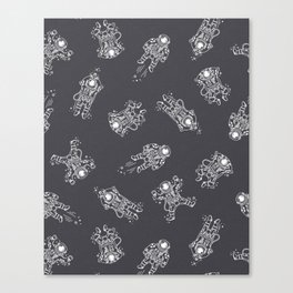Cosmic Stranger Pattern in Grey Canvas Print