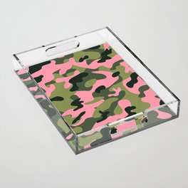 Green & Pink Camo Acrylic Tray