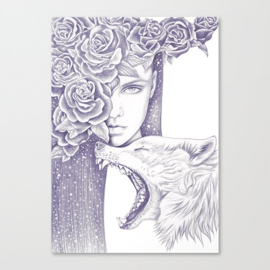 Night Of The Wolf Canvas Print