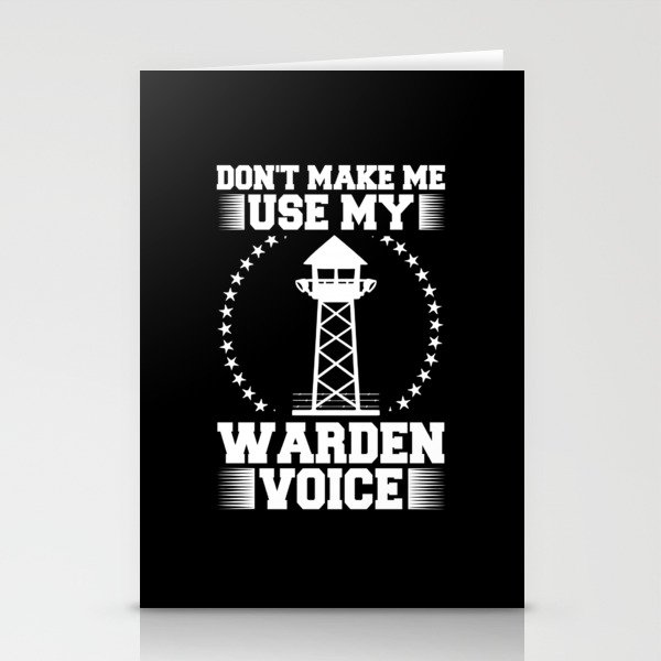 Prison Warden Correctional Officer Facility Training Stationery Cards