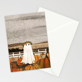 There's a Ghost in the Pumpkins Patch Again... Stationery Card