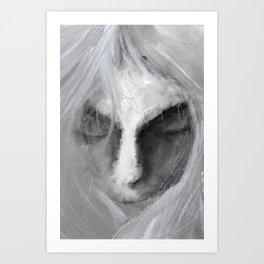 Lost in Thoughts Crystal Distortion Poster Art Print