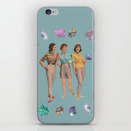 Girl Talk - 50s collage crystal art iPhone Skin