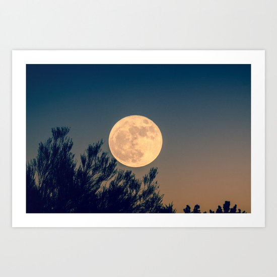 Full Moon Rising Art Print