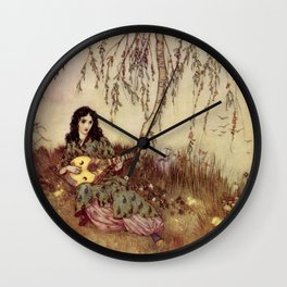 Beauty Had A Brave Heart By Edmund Dulac Wall Clock