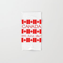 Canada Day Maple Leaf Pattern Canadian Flag Hand & Bath Towel