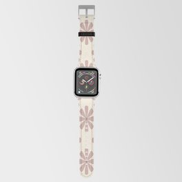 Scandinavian Pink Flower Pattern  Apple Watch Band
