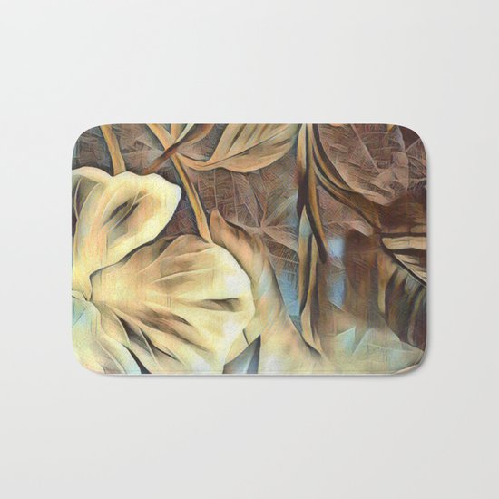 Neutral Abstract Bath Mat