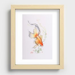 Goldfish - Watercolor Recessed Framed Print