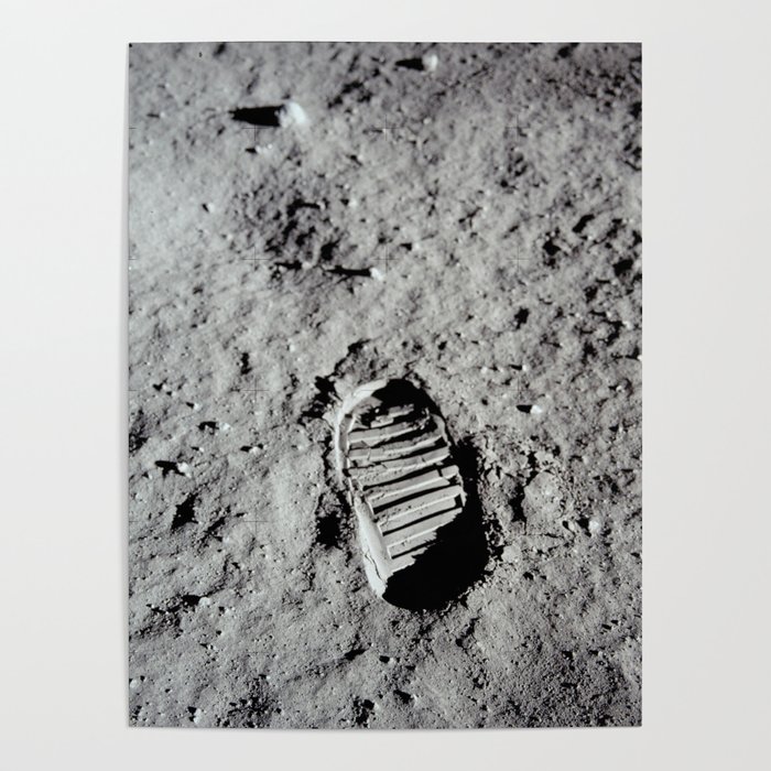 Poster Many Sizes; Footprint On The Moon Apollo 11