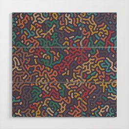 Vibrant Organic Pattern Wood Wall Art