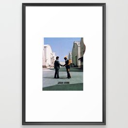 Wish You Were Here Pink Shake Hands Floyd Rock Band Framed Art Print