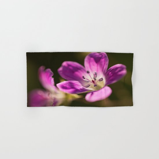 Purple glow in forest Hand & Bath Towel