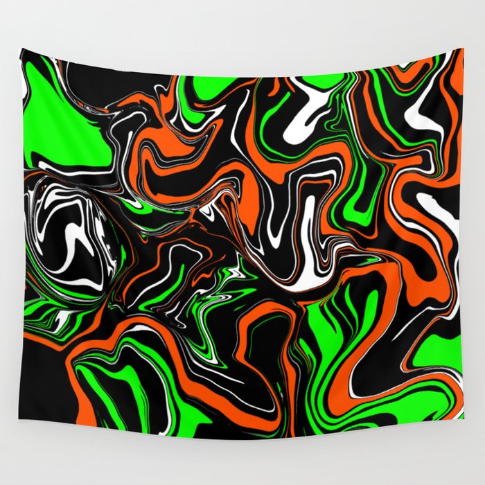90s Blackout Slime Spill Wall Tapestry