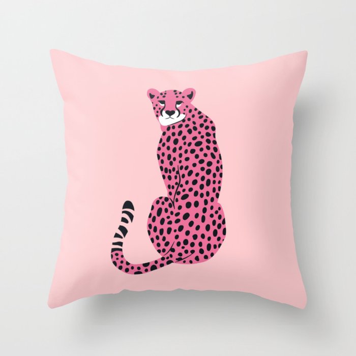 Pink shop cheetah pillow