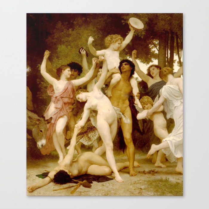 The Feast of Bacchus - William Adolphe Bouguereau Canvas Print
