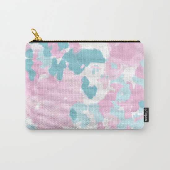 Cruz - abstract painting pastel pink and blue minimal modern decor for office home Carry-All Pouch
