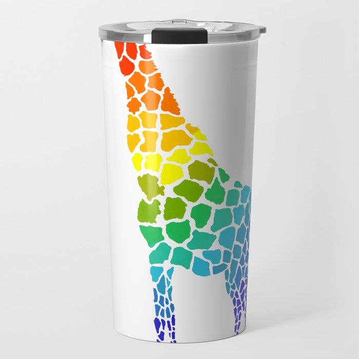 rainbow giraffe Travel Mug