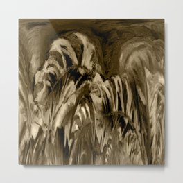 Unique Brown Abstract Metal Print