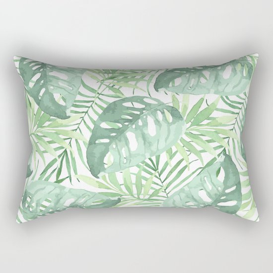 Tropical Branches Pattern 03 Rectangular Pillow