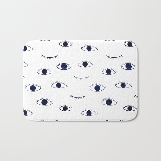Blue eyes Bath Mat