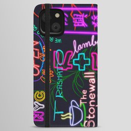 NYC Neon Signs  iPhone Wallet Case