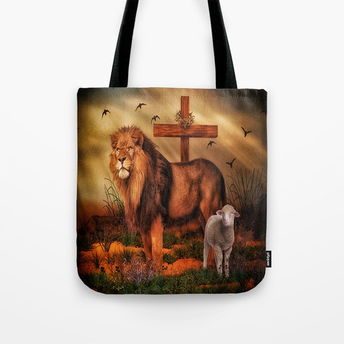 The Lion And Lamb Tote Bag By Gypsykisspotography