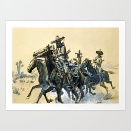 “Vaqueros” Western Art by Charles M Russell Art Print