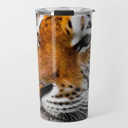 Close up portrait of a tiger Travel Mug