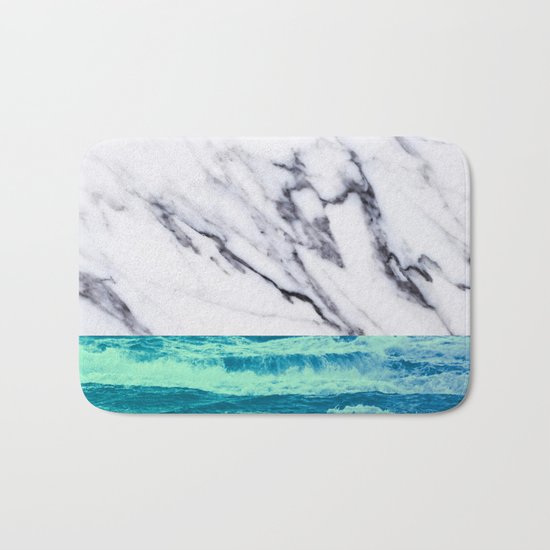 Marble Ocean iPhone Case and Throw Pillow Design Bath Mat