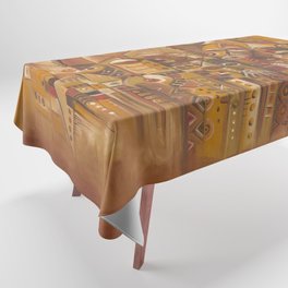 Home Sweet Home surreal African painting Tablecloth
