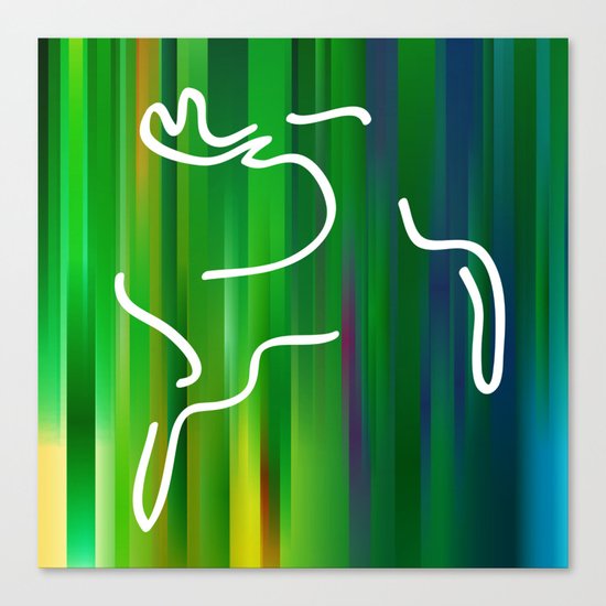 Flying deer Canvas Print