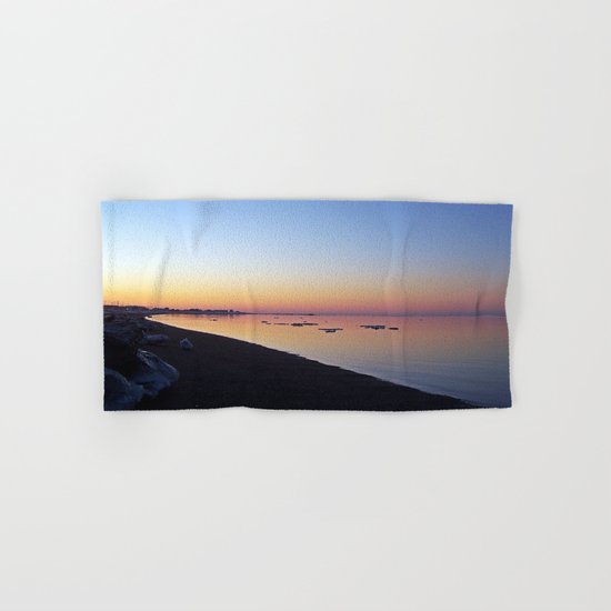 Winter Beach Sunset Hand & Bath Towel