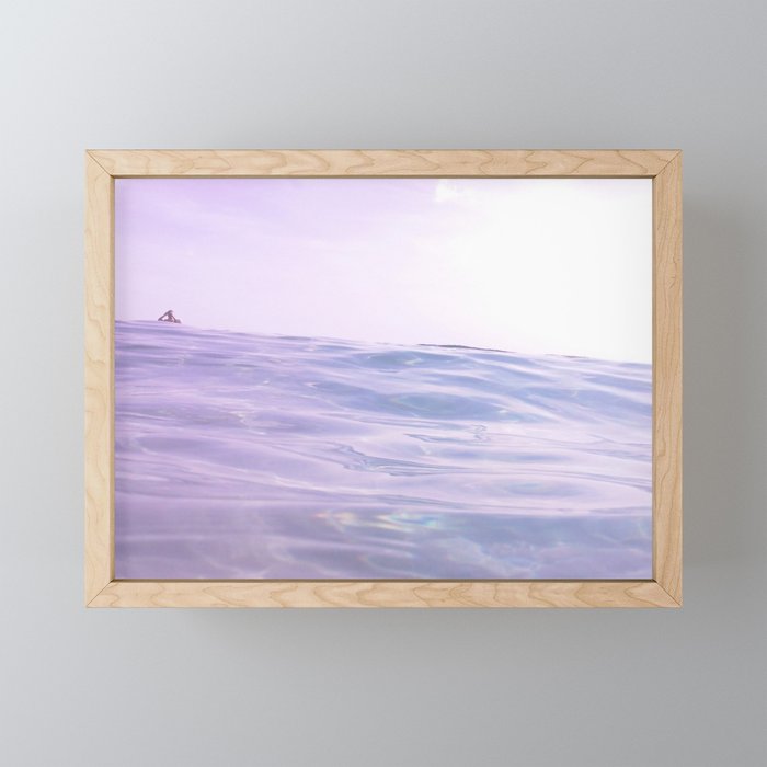 blissful beach Framed Mini Art Print