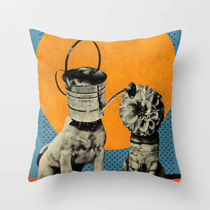 Cats&Dogs Throw Pillow