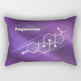 Progesterone Hormone Structural chemical formula Rectangular Pillow