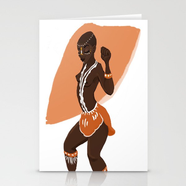 African tribal woman Stationery Cards