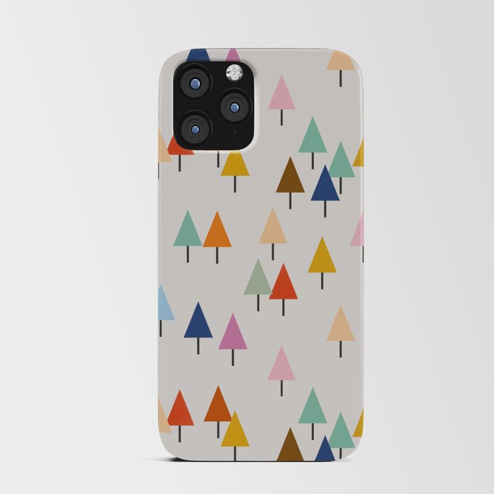 Pastel Triangle Trees: Cozy Winter Vibes with Modern Charm iPhone Card Case