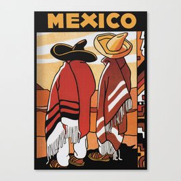 Mexico - Vintage Travel Poster Canvas Print