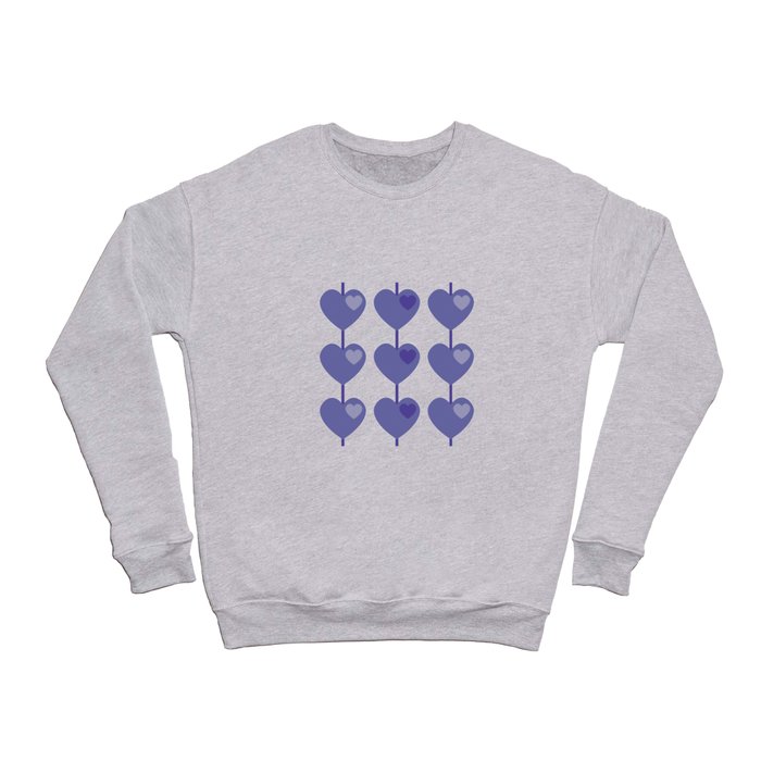 Always In My Heart - Heart Strings - Very Peri Pantone Color of the Year Crewneck Sweatshirt