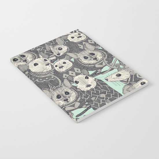sweater mice mint Notebook
