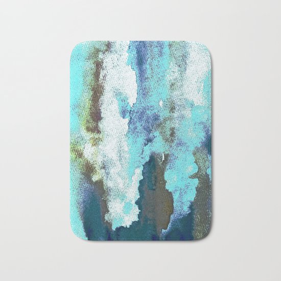 Turquoise And Earth Nebula Bath Mat