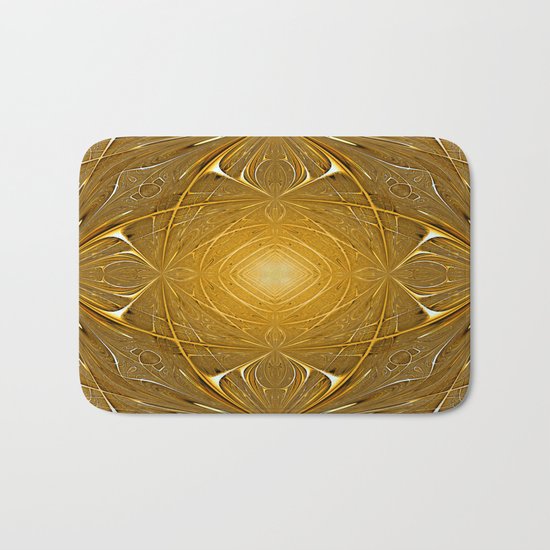 Gold ornament Bath Mat