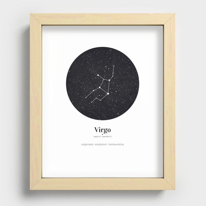 Zodiac Constellation - Virgo Recessed Framed Print